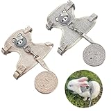🐇【Weit Anwendbar】Das verstellbare Kaninchengeschirr eignet sich für Kaninchen, Katzen, Hamster, Ratten, Mäuse und andere Kleintiere.