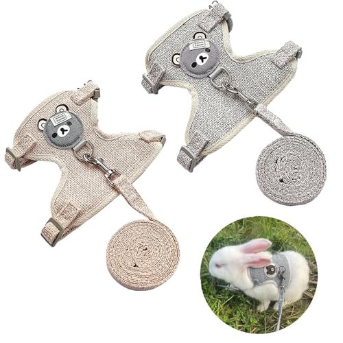 3er Set Meerschweinchen Geschirr Mit Kleid & Leine - Verstellbares No-Pull Geschirr Für Kleintiere