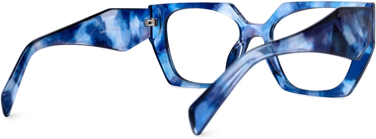 Zeelool Vintage Geometric Glasses Frame for Women with Non-prescription Clear Lens Sileidy ZJGP909372 - Image 5