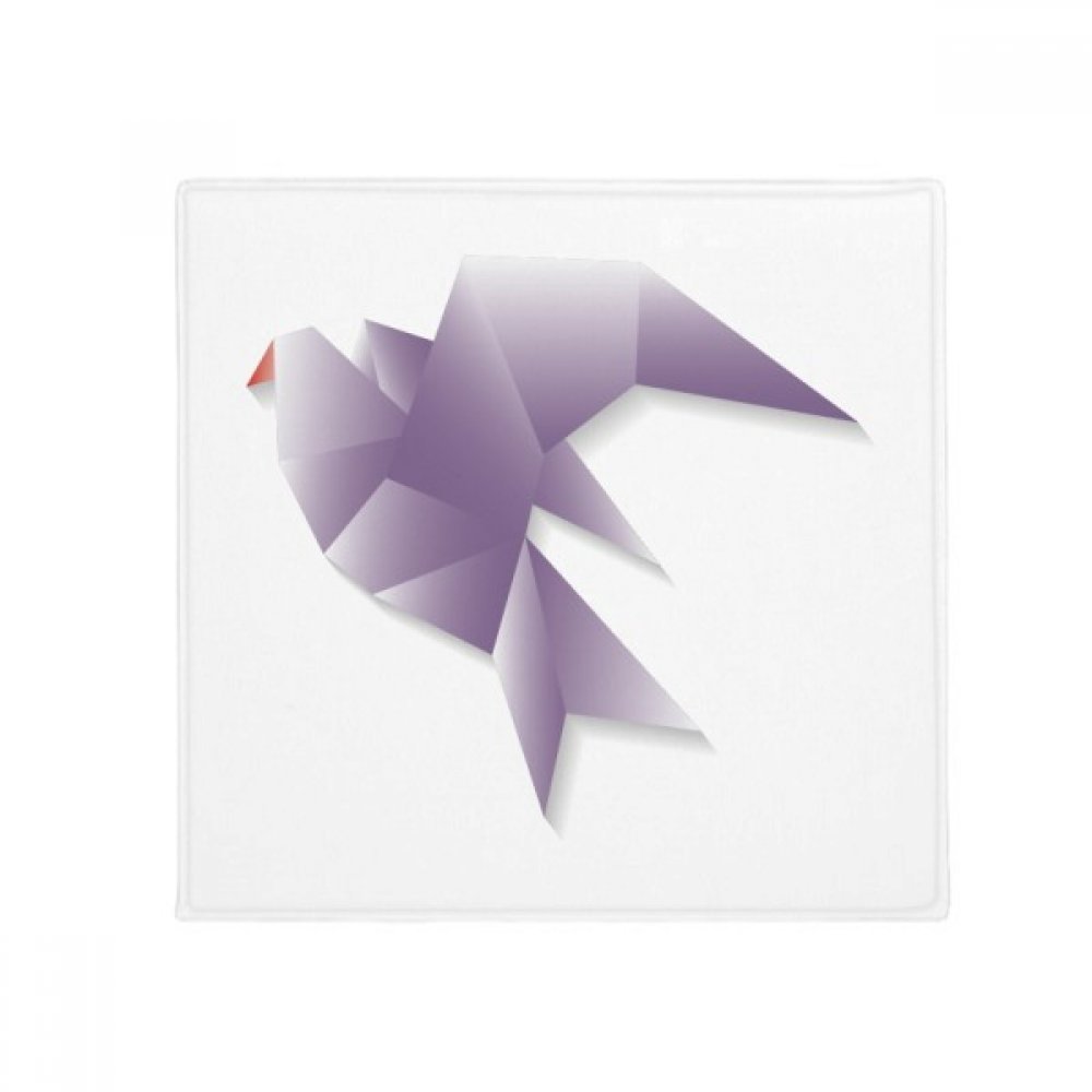 Tapis de sol animal pigeon origami géométrique carré 80 cm