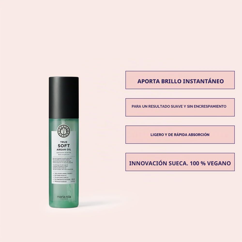 Maria Nila True Soft Aceite de Argán para Cabello Seco y Encrespado