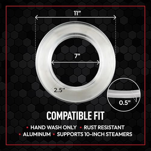 Helen’s Asian Kitchen Premium Bamboo Steamer Ring – 11-Inch Aluminum Steam Adapter for 10-Inch Bamboo Steamer Baskets. Perfect for Dutch Ovens, Stockpots, and Dim Sum Dumpling Steaming - Image 2