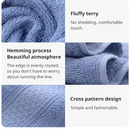 Juego de toallas de baño de algodón suave y altamente absorbente: pack de 3 4