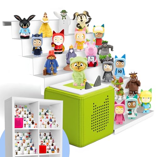 Heldenzimmer Toniebox Regal Magnetisch - Einsatz für IKEA Kallax & 50+ Figuren I Für Toni Box 1 & 2 I Tonibox & Tonie Regal Mädchen & Jungen I Regale für Toniebox Kreativ Tonie Figuren Toniregale