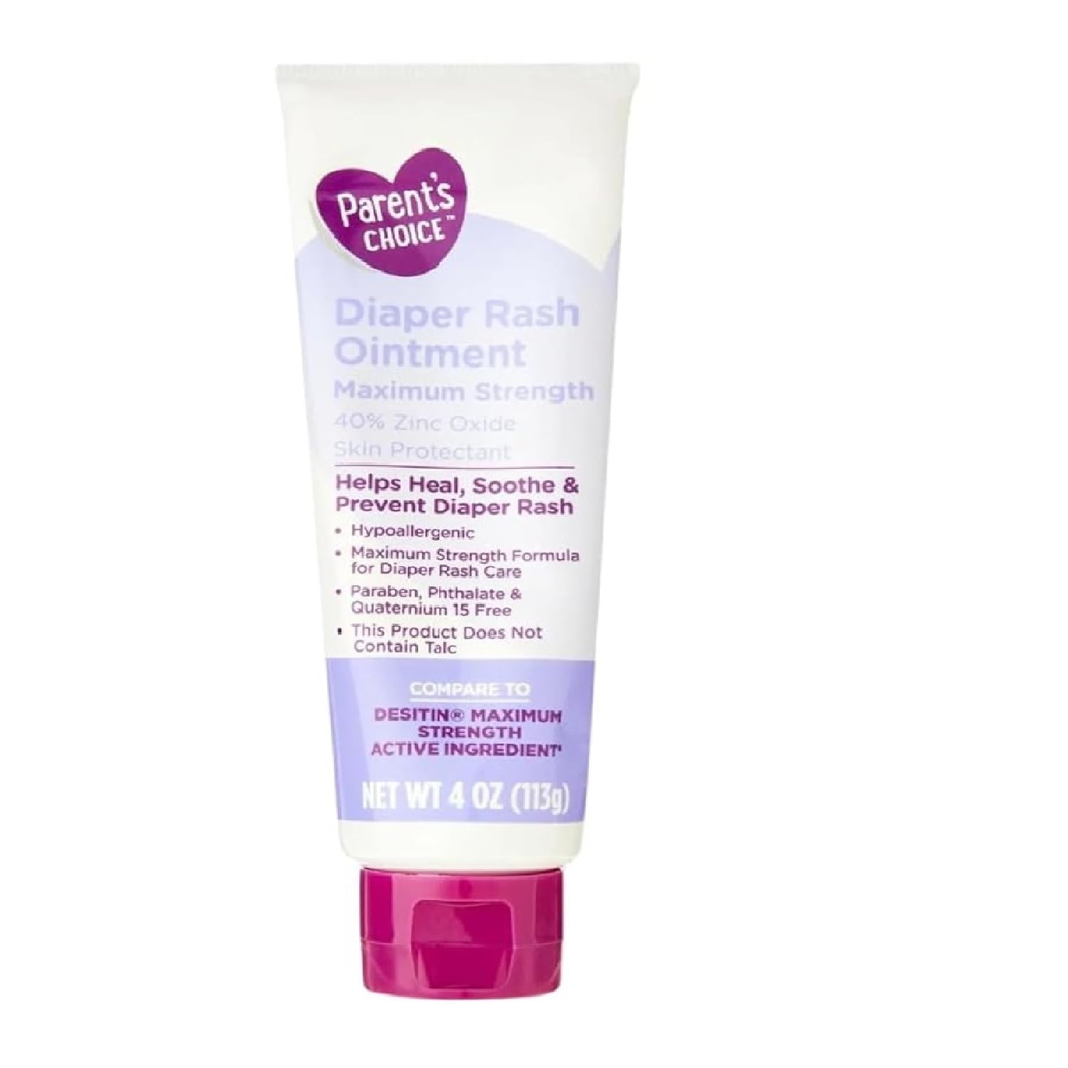 Parent’s~Choice Diaper Rash Ointment, 40% Zinc Oxide, 4oz pack of 1