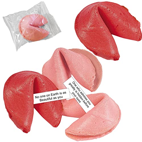 Valentine Fortune Cookies (50 Pcs) Individually Wrapped - Valentines Day Treats Non Candy For Kids & Adults Party Game By 4E's Novelty #TOP22