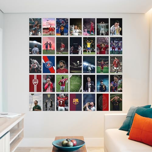 Image of Wallgasm Football Collage Kit - Set of 54, 4 x 6 Inches Posters | Poster Set For Room, Wall Art for Bedroom, Gym, Office