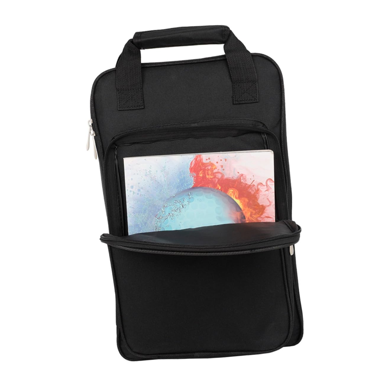 GALPADA Borsa per Bacchette da Batteria Nera Oxford Imbottitura in Cotone, Custodia Portatile Facile da Trasportare per Sale Prove e Concerti