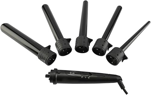 Miniatura 8 de Camidy Rizador 5 en 1, juego de varita rizadora profesional, rizador de pelo con 5 barriles intercambiables, 2 ajustes de calor, herramienta para