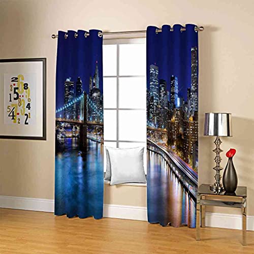 Rideau 100% polyester 3D New York oeillets finition haut de gamme - 5