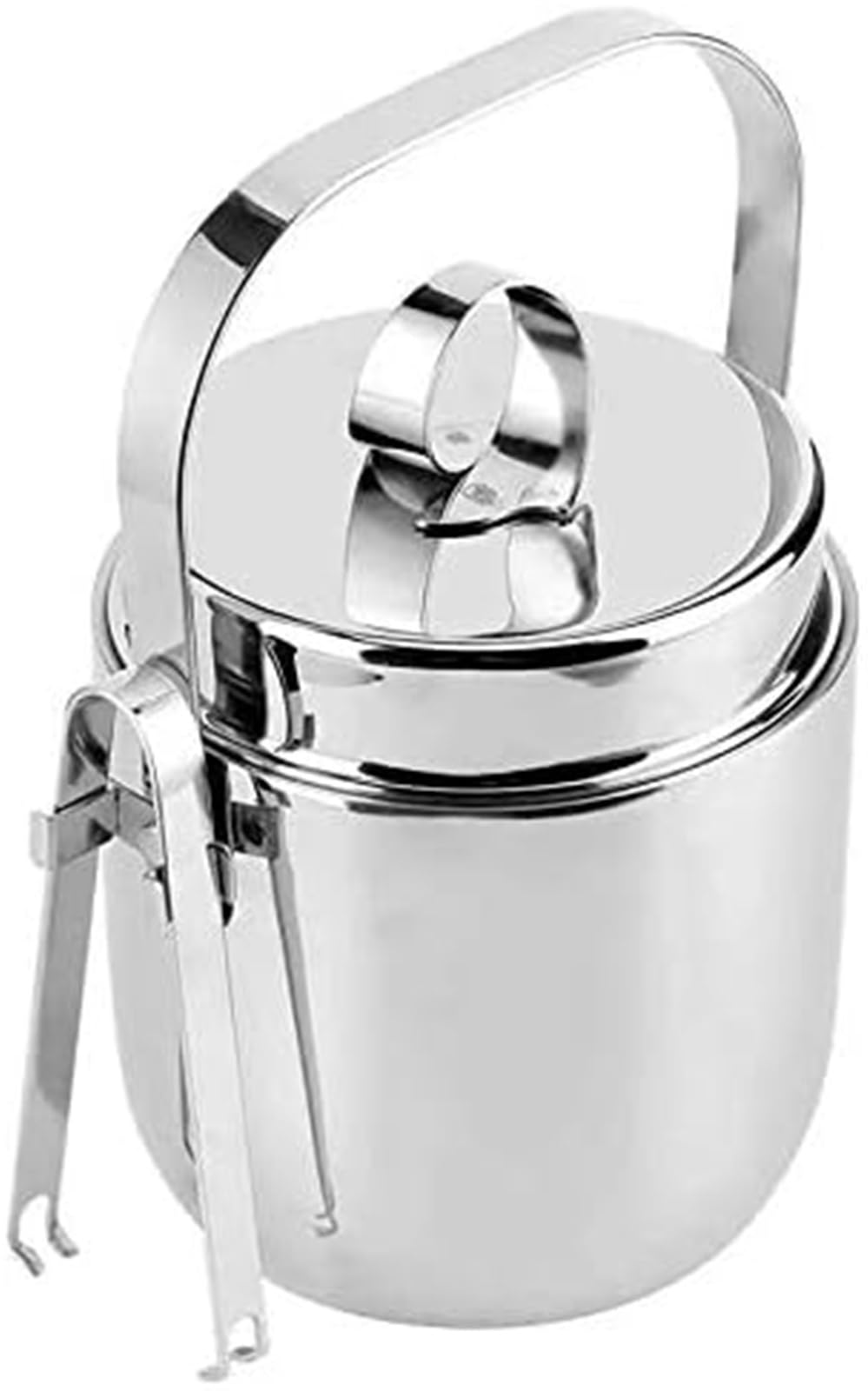 Eisbehälter - Doppelwandiger, isolierter Weinkühler aus Edelstahl mit Deckel für Bier, Champagner, Cocktails - Ideal für Küche, Bar und Gartenpartys