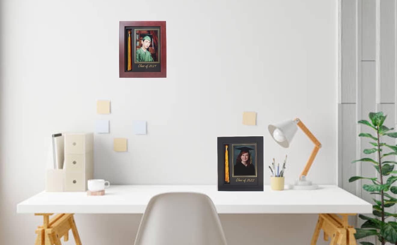 3art Graduation 5x7 Picture Tassel Frame, Black (Customizable)