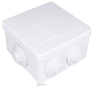 IP55 Electrical Junction Box, ABS Plastic Waterproof Outdoor Junction Box, Waterproof Project Box for Electronic Cable 85 * 85 * 50mm