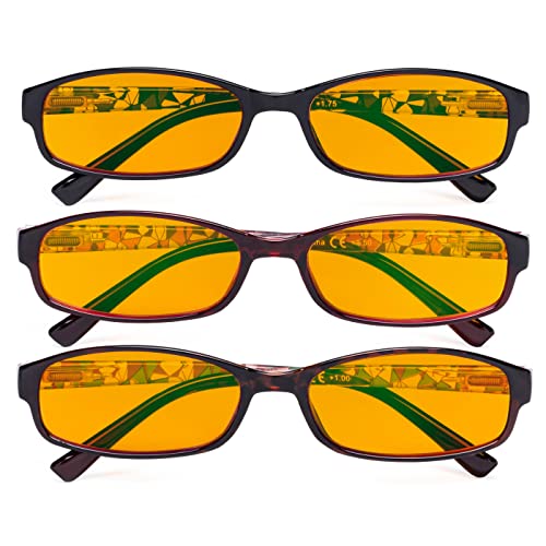 Image of Eyekepper 3 Pack Blue Light Blocking Eyeglasses Crystal Clear Computer Readers