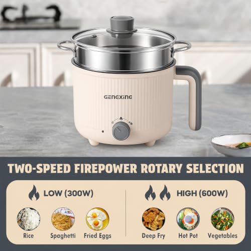 Image of Multipurpose Electric Kettle with Steamer 1.2L | Egg Boiler, Tea & Coffee Maker, Vegetable Steamer | Variable Temperature Control | Double Layer Insulated Body | Wide Mouth | 600W Fast Heating