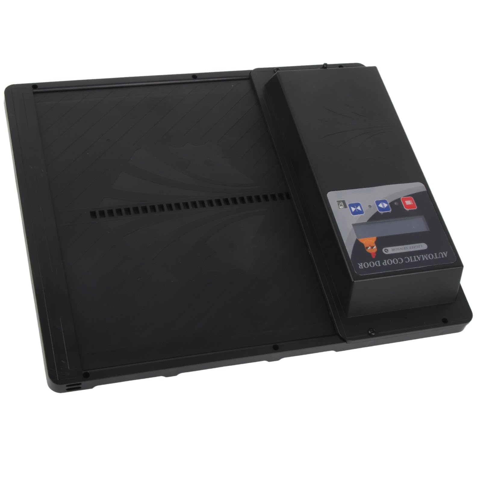 Ouvre-Porte Coopérative Automatique, Ouverture Horizontale à Distance de Télécommande de Poulaise Poulailleur Poulailleur Coupteur d'éclairage pour Protection Contre la Volaille (Black)