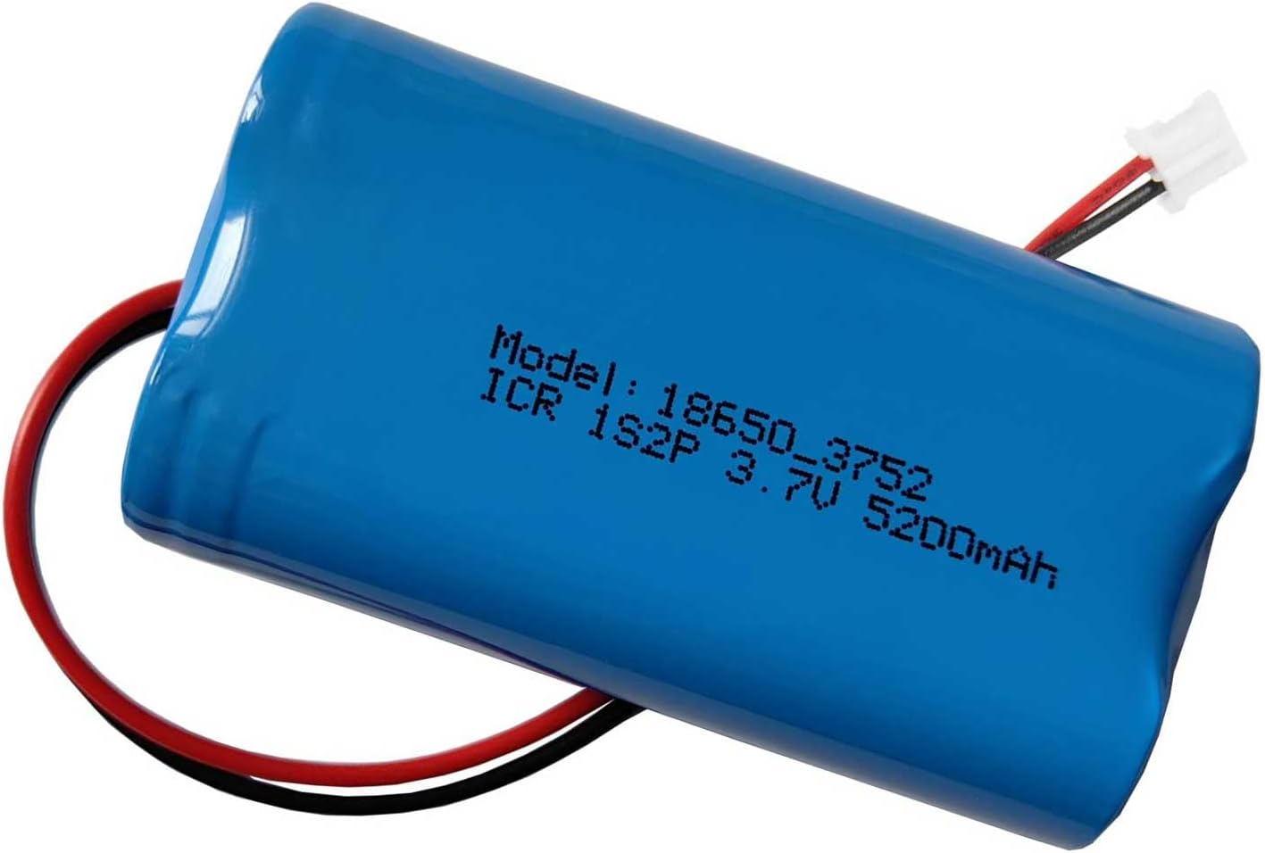 18650 1s2p 3.7v 5200mAh Rechargeable Lithium Battery Pack with PH2.0/2P Plug for Bluetooth Speaker, Solar Light Battery, Outdoor lamp Battery - 2 Pack