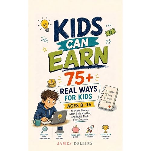 Kids Can Earn: 75+ Real Ways for Kids Ages 8&ndash;16 to Make Money, Start Side Hustles, and Build Their First Income Audiobook By James Collins cover art