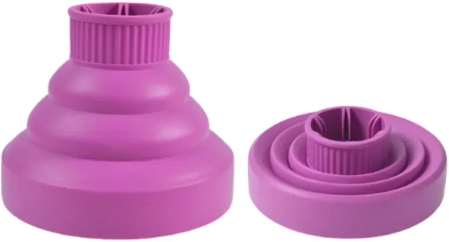 Silicone Hair Styling Tool Accessories Suitable Universal Hair Curl Diffuser Cover Diffuser Disk Hairdryer Curly Drying Blower(Purple 1pcs)