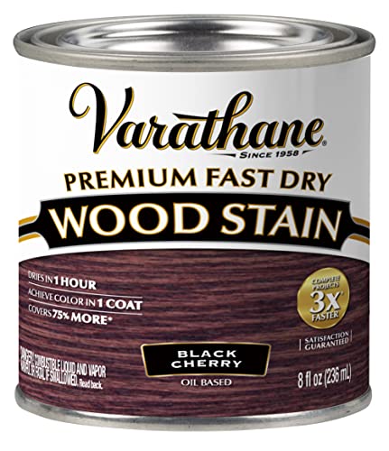 Varathane 262028 Premium Fast Dry Wood Stain, Half Pint, Black Cherry, 8 Fl Oz -  Paint Sundries Solutions