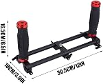 Dual Grip Handheld Stabilizer, Camera Dual Grip Extender Handle Gimbal Stabilizer Rig with 1/4'' Screws and 3/8" Screws for for Feiyu for Moza
