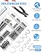 SEKSUALA 120PCS 304 Stainless Steel Single Ear Hose Clamp Assortment Kit - 12 Sizes (5.3-28.6mm) Stepless Adjustable Cinch Clamps with Pincer Tool for Automotive, Plumbing, Garden & Industrial Use