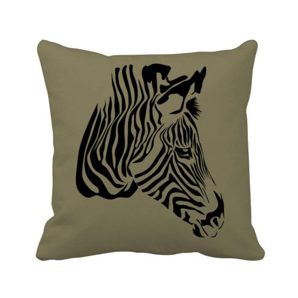 Housse de coussin zèbre marron pour cocooning au salon et décoration de chambre parentale