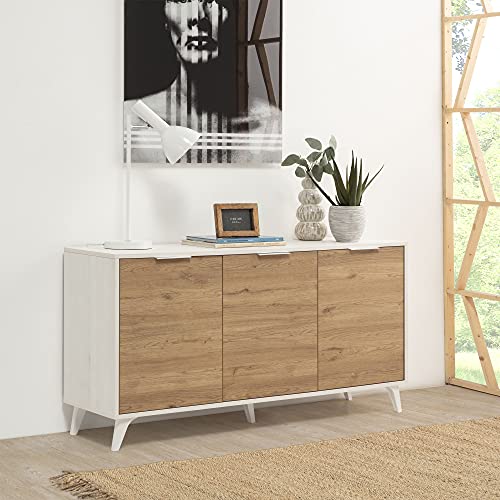 VS Venta-stock Credenza Koln 3 Porte, Color Bianco...