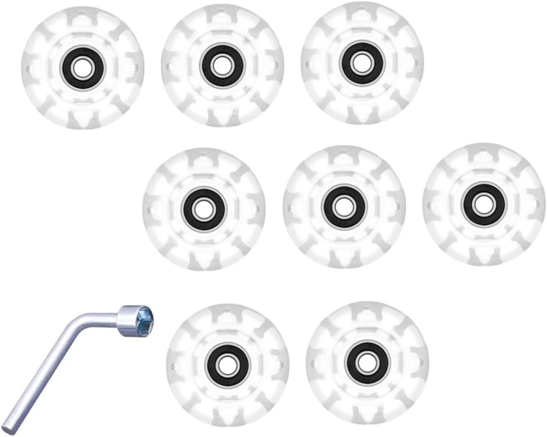 Roller Skating Wheels Light up Skateboard Wheels Pu Safety Replacement for Boys and Girls Sports Development