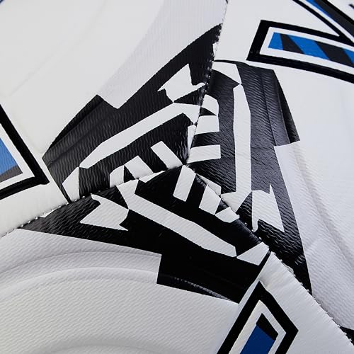 Mitre Impel Lite 290 Football | Highly Durable | Lightweight Ball, White/Black/Blue, 4 - 5