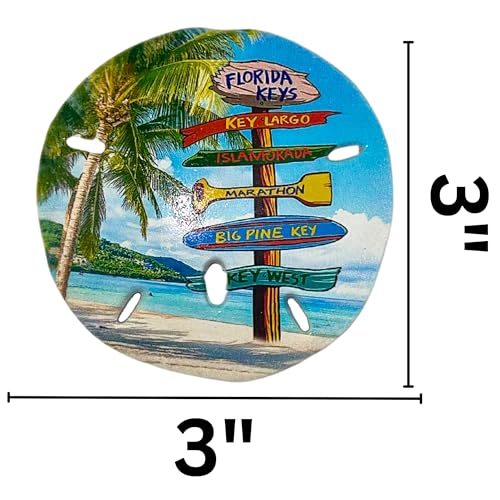 Imán de arena redondo de Florida Keys, 3 x 3 pulgadas miniatura 2