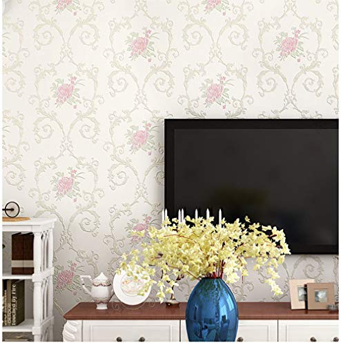 Non-Woven Decorative Flower Contact Paper Self Adhesive Luxury Embossed Floral Peel And Stick Wallpaper For Wall Living Room Bedroom Crafts Wall Decor 20.83 Inches By 9.8 Feet #TOP4