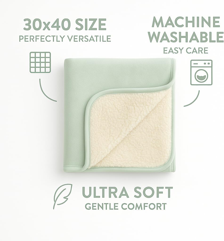 Ultra Plush 30x40 Super Soft Sherpa Baby Blanket, Durable, Machine Washable, Gentle on Baby's Skin - Ideal Baby Blankets for Boys & Girls