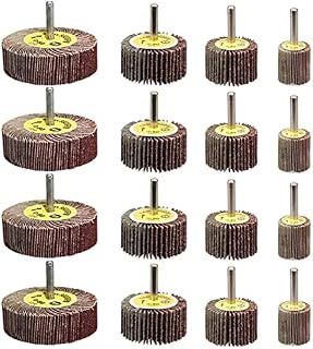 Sanding Flap Wheel,20 PCS Flap Wheels Set 40/60/80/120/240 Aluminum Oxide Sandpaper Tools for Deburring Grinding Polishing Flat Removing Rust - STEBRUAM