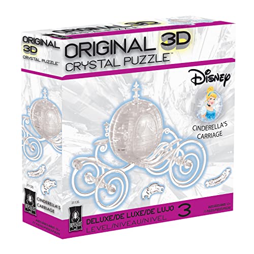 Cinderella's Carriage Licensed Deluxe Original 3D Crystal Puzzle From Bepuzzled, 3 Dimensional Crystal Puzzles And Brainteasers For Puzzlers And Collectors Ages 12 And Up #TOP6
