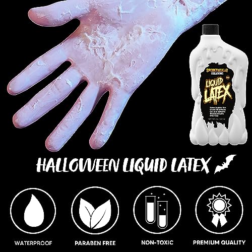 Spooktacular Creations 18 oz Halloween Liquid Latex, Fake Blood Liquid Latex, Stage Blood Gallon for Halloween Costume, Zombie Makeup & Dress Up