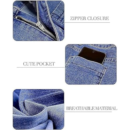 Obormi Cropped Jeans, Obormi Tummy Control Cropped Wide-Leg Jean, Fashionable Women's High Waisted Wide-Leg Jeans4