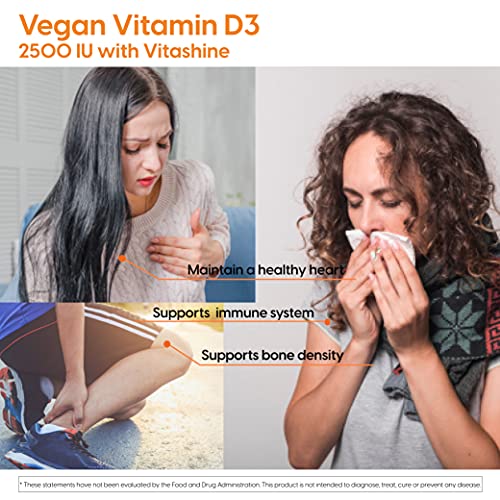 Doctor's Best Vitamin D3 2500Iu With Vitashine D3, Non-Gmo, Vegan, Gluten & Soy Free, Regulates Immune Function, Supports Healthy Bones, 60 Count #TOP5