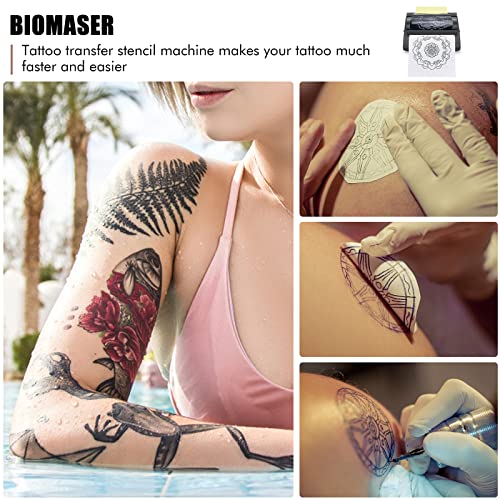 Tattoo Transfer Stencils Machine-Biomaser Tattoo Transfer Printer Machine Tattoo Copier Drawing Thermal Stencil Maker With 20 Tattoo Transfer Papers #TOP1