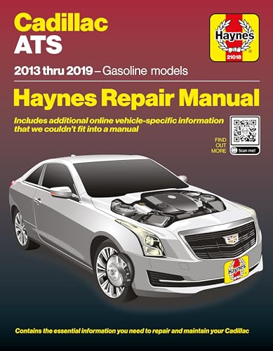 Compatible for Cadillac ATS (2013–2019) Haynes Repair Manual: Covers 2.0L LTG Turbo, 2.5L LCV & 3.6L LFX/LGX Gas Engines – Maintenance, Repair & Wiring Diagrams