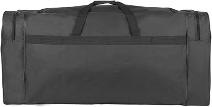 Foldable Travel Bag Extra Large Hand Luggage Equipped Weekender Fabric Multi Pockets Shoulder 90 x 40 x 40 cm Capacity 144L XXL (Black)
