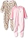 Gerber Baby 2 Pack Blanket Sleeper, Flower, 18 Months