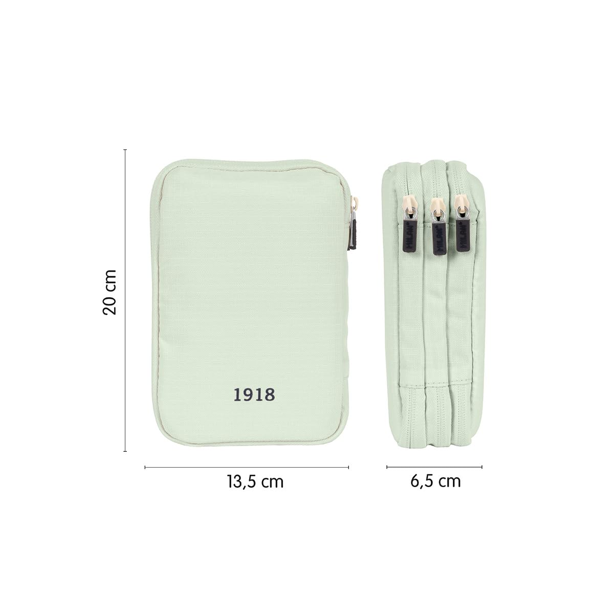 MILAN® Plumier 3 pisos con contenido colección MILAN 430 since 1918, verde