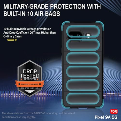 Image of TheGiftKart Liquid Silicon Back Cover Case for Google Pixel 9A | Shockproof Military Grade Protection | Micro-Fibre Cloth On Inner Side | Built-in Anti-Slip Grip Case Cover for Pixel 9A (TPU, Black)