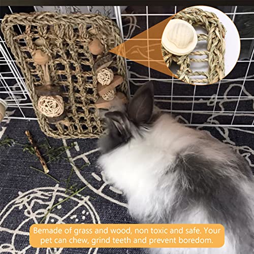Mingzhe Tapete de atividades para coelhos para mascar coelhos brinquedos de atividades para pequenos