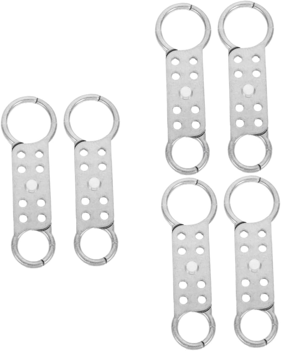 6pcs Emergency Ready Double-end Aluminum Hasp Padlock Safety Hasp Tagout Supplies