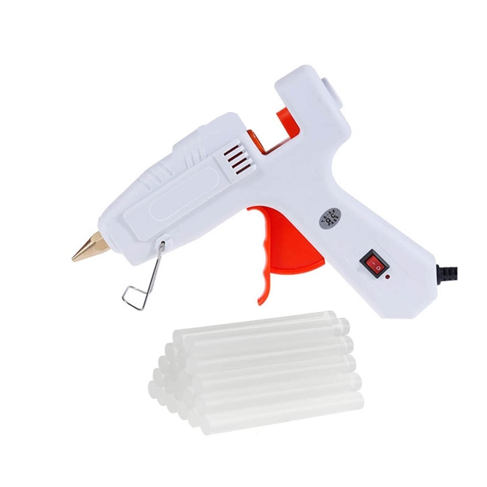 Pistola de pegamento caliente Pistola de pegamento de fusión en caliente de 80W con barra de pegamento de 11*200MM, minipistolas DIY, barra adhesiva, herramientas de pistola de pegamento caliente for