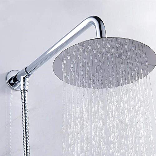 Ducha de lluvia ultra delgada de acero inoxidable con superficie cromada, redonda y cuadrada de 12/10/8/6/4 pulgadas miniatura 3