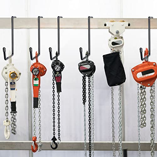 DINGEE Heavy Duty 8 Pack Vinyl Coated Hooks for Hanging and Organizing, Large Ladder Hooks, Garage Bike and Tool Hanger, Black by DINGEE - Image 4