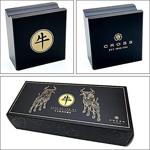 Miniatura 3 de Cross Sauvage 2021 Edición especial Año del Buey, acabado de laca translúcida de ciruela pulido a mano con grabado de buey grabado profundo con